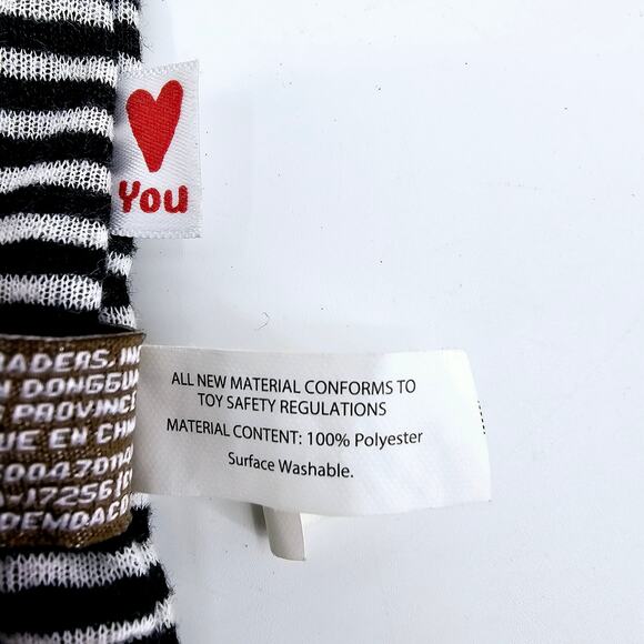 Demdaco Baby Lovey Zebra Cotton Knotted Soother Security Blanket Black & White - Picture 6 of 10